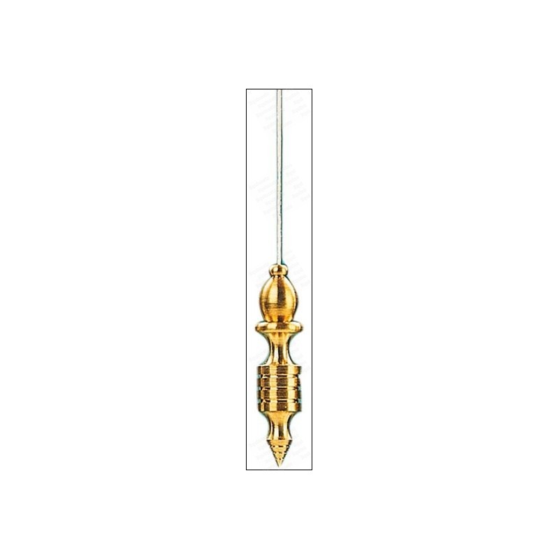 Pendule Râ long laiton doré 