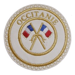 Badge / Macaron GLNF – Grande tenue provinciale – Passé Grand Porte-Etendard – Occitanie – Bordado a máquina