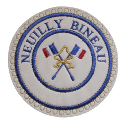 Badge / Macaron GLNF – Petite tenue provinciale – Passé Grand Porte-Etendard – Neuilly Bineau – Bordado a máquina