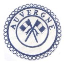 Badge / Macaron GLNF – Petite tenue provinciale – Passé Grand Porte-Etendard – Auvergne – Bordado a mano