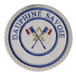 Badge / Macaron GLNF – Petite tenue provinciale – Passé Grand Porte-Etendard – Dauphiné Savoie – Bordado a máquina