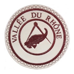 Badge / Macaron GLNF – Petite tenue provinciale – Grand Intendant – Vallée du Rhône – Bordado a máquina