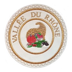Badge / Macaron GLNF – Grande tenue provinciale – Grand Intendant – Vallée du Rhône – Bordado a máquina