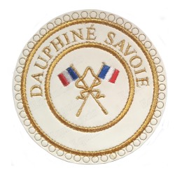 Badge / Macaron GLNF – Grande tenue provinciale – Passé Grand Porte-Etendard – Dauphiné Savoie – Bordado a máquina