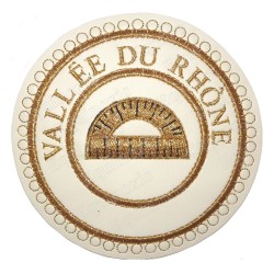 Badge / Macaron GLNF – Grande tenue provinciale – Grand Surintendant – Vallée du Rhône – Bordado a máquina