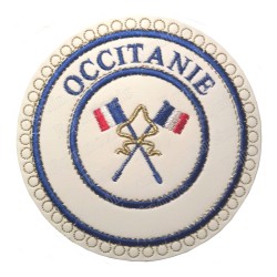 Badge / Macaron GLNF – Petite tenue provinciale – Passé Grand Porte-Etendard – Occitanie – Bordado a máquina