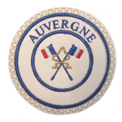Badge / Macaron GLNF – Petite tenue provinciale – Passé Grand Porte-Etendard – Auvergne – Bordado a máquina