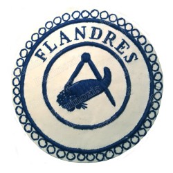 Badge / Macaron GLNF – Petite tenue provinciale – Grand Intendant – Flandres – Bordado a mano