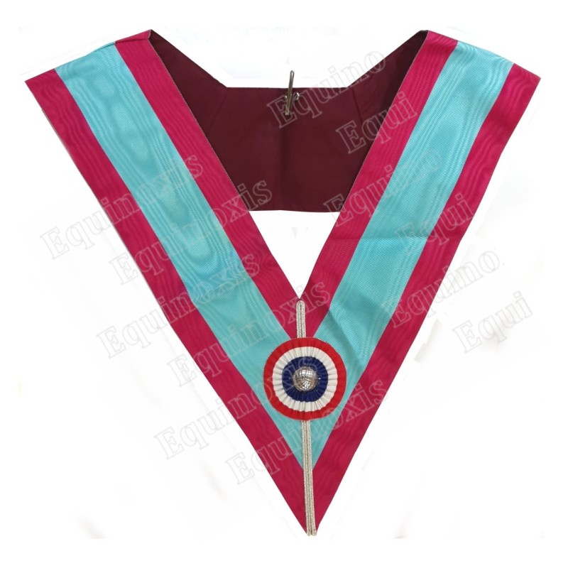 Collar masónico muaré – La Marque – Officier – Cocarde tricolore