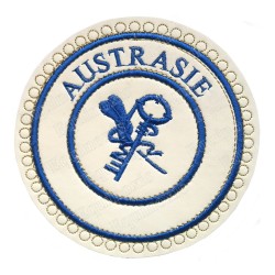 Badge / Macaron GLNF – Petite tenue provinciale – Grand Archiviste – Austrasie – Bordado a máquina