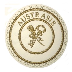 Badge / Macaron GLNF – Grande tenue provinciale – Grand Archiviste Provincial – Austrasie – Bordado a máquina