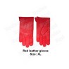 Guantes masónicos de cuero – Rojos – Talla 8