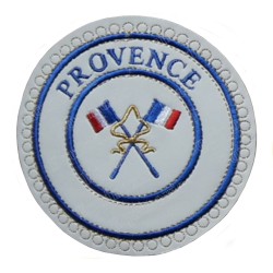 Badge / Macaron GLNF – Petite tenue provinciale – Passé Grand Porte-Etendard – Provence – Bordado a máquina