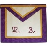 Tablier maçonnique en faux cuir – Memphis-Misraïm – Maître – Violet