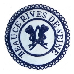 Badge / Macaron GLNF – Petite tenue provinciale – Grand Secretario – Beauce – Rives de Seine – Bordado a mano