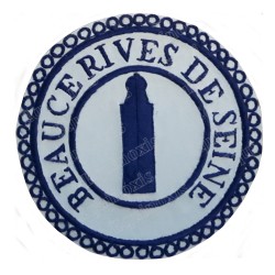 Badge / Macaron GLNF – Petite tenue provinciale – Deuxième Grand Surveillant – Beauce – Rives de Seine – Bordado a mano