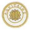Badge / Macaron GLNF – Grande tenue provinciale – Passé Grand Elémosinaire – Aquitaine – Brodé main
