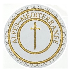 Badge / Macaron GLNF – Grande tenue provinciale – Passé Grand Tuileur – Alpes-Méditerranée – Bordado a máquina