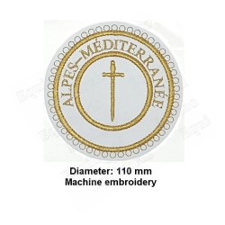 Badge / Macaron GLNF – Grande tenue provinciale – Passé Grand Tuileur – Alpes-Méditerranée – Brodé machine
