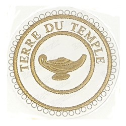 Badge / Macaron GLNF – Grande tenue provinciale – Précepteur York – Terre du Temple – Bordado a máquina