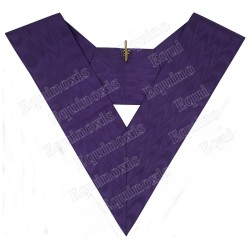Collar masónico muaré – Rito York – Passé Maître Immédiat – Púrpura