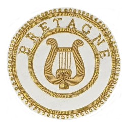 Badge / Macaron GLNF – Grande tenue provinciale – Grand Organiste – Bretagne – Bordado a mano