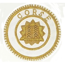 Badge / Macaron GLNF – Grande tenue provinciale – Grand Elémosinaire – Corse – Bordado a mano