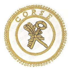 Badge / Macaron GLNF – Grande tenue provinciale – Grand Archiviste – Corse – Bordado a mano