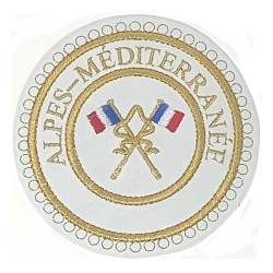Badge / Macaron GLNF – Grande tenue provinciale – Passé Grand Porte-Etendard – Alpes-Méditerranée – Bordado a máquina