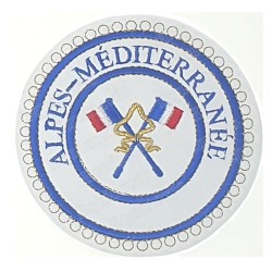 Badge / Macaron GLNF – Petite tenue provinciale – Passé Grand Porte-Etendard – Alpes-Méditerranée  – Bordado a máquina