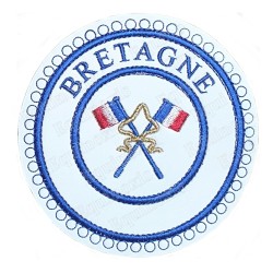 Badge / Macaron GLNF – Petite tenue provinciale – Passé Grand Porte-Etendard – Bretagne – Bordado a máquina
