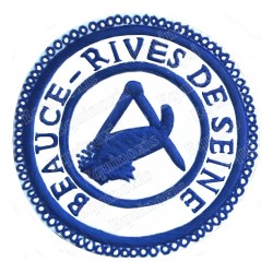 Badge / Macaron GLNF – Petite tenue provinciale – Grand Intendant – Beauce – Rives de Seine – Bordado a mano