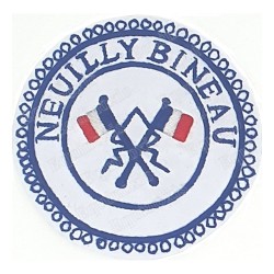 Badge / Macaron GLNF – Petite tenue provinciale – Passé Grand Porte-Etendard – Neuilly Bineau – Bordado a mano