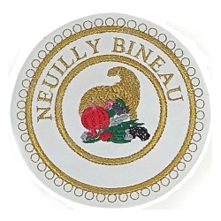 Badge / Macaron GLNF – Grande tenue provinciale – Grand Intendant – Neuilly Bineau – Bordado a máquina