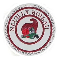 Badge / Macaron GLNF – Grande tenue provinciale – Grand Intendant – Neuilly Bineau – Bordado a máquina