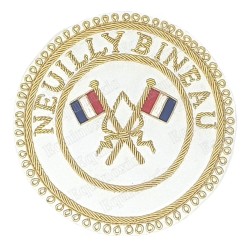Badge / Macaron GLNF – Grande tenue provinciale – Passé Grand Porte-Etendard– Neuilly Bineau – Bordado a mano