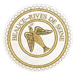 Badge / Macaron GLNF – Grande tenue provinciale – Passé Grand Expert – Beauce - Rives de Seine – Bordado a máquina