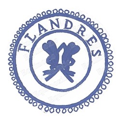 Badge / Macaron GLNF – Petite tenue provinciale – Grand Secretario – Flandres – Bordado a mano